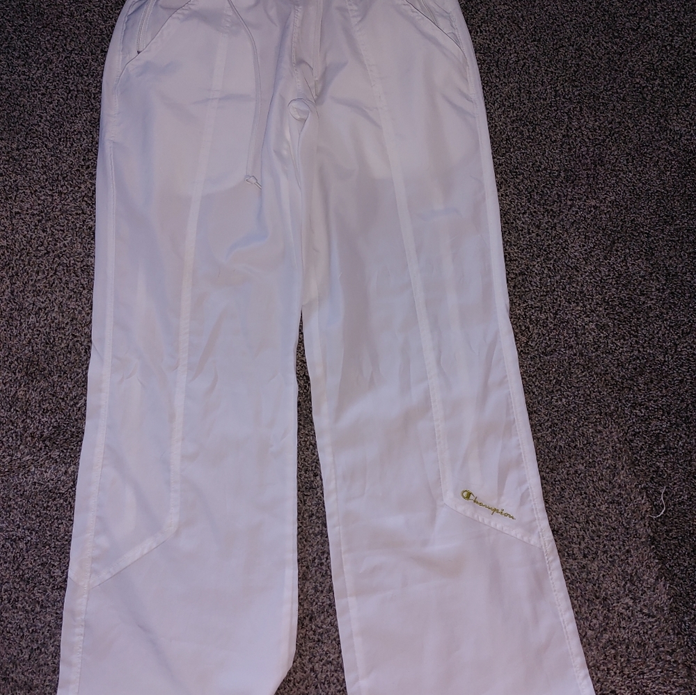 Champion white polyester pants size S